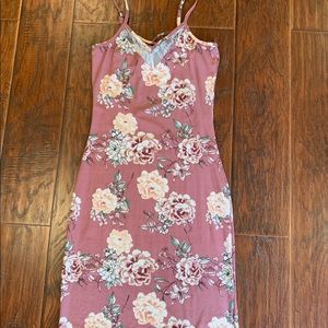 Pink floral dress
